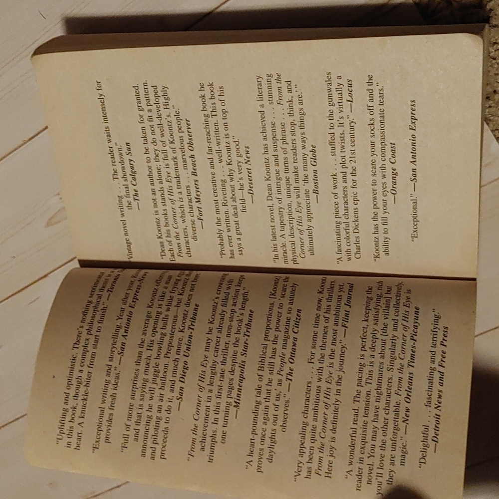 From The Corner Of His Eye By Dean Koontz Paperback 2000 - Picture 8 of 8